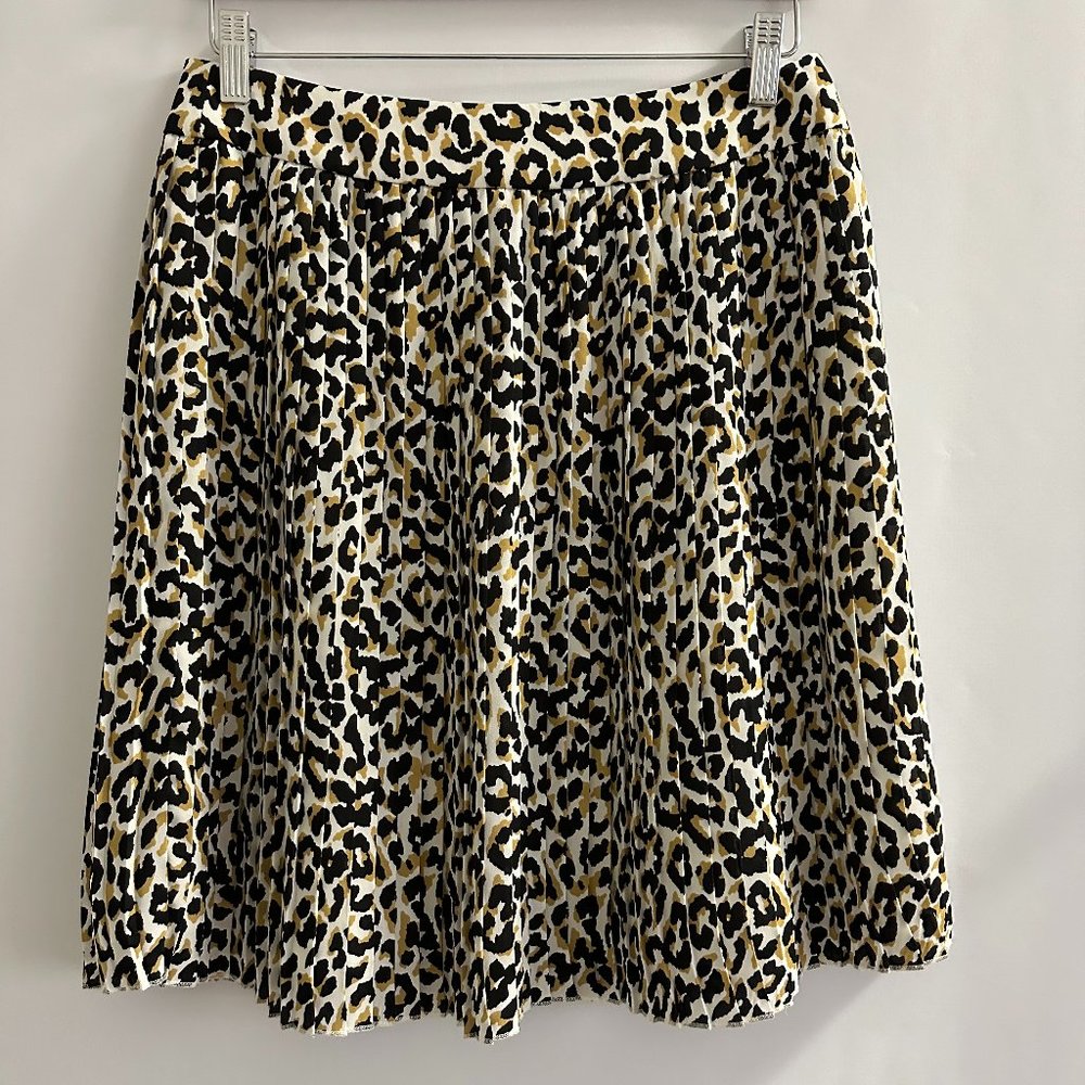 J. Crew Factory Pleated Leopard Skirt New With Tags!